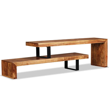 vidaXL TV Stand | Unique natural wood grain | Solid Acacia Wood | Medium 5