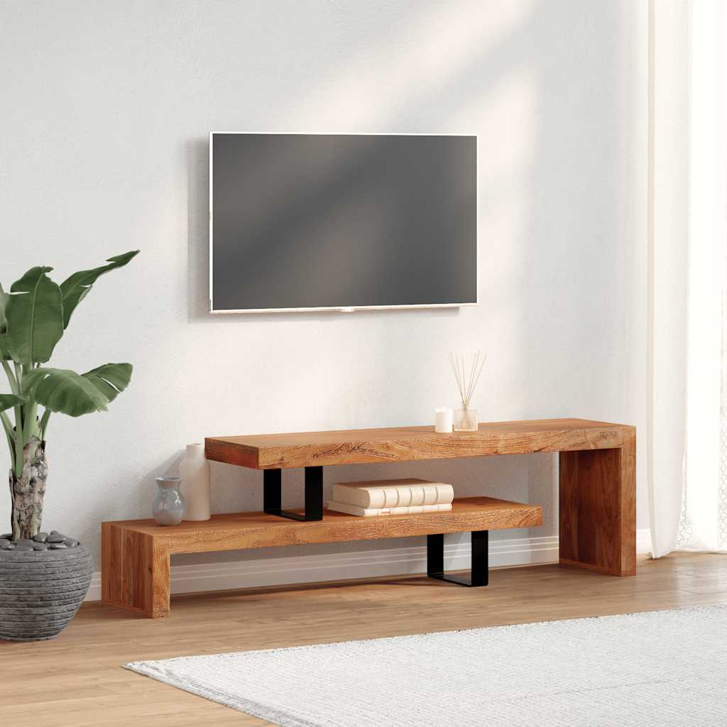 vidaXL TV Stand | Unique natural wood grain | Solid Acacia Wood | Medium 1