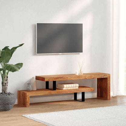 vidaXL TV Stand | Unique natural wood grain | Solid Acacia Wood | Medium 1