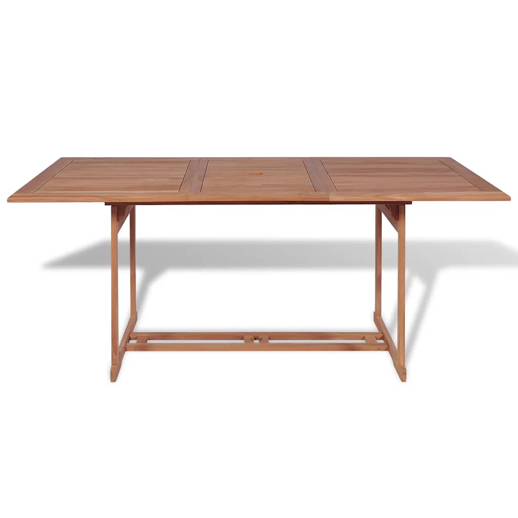vidaXL Garden Table 180x90x75 cm Solid Teak Wood 2