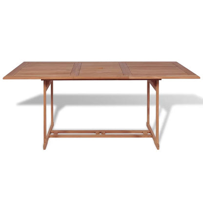 vidaXL Garden Table 180x90x75 cm Solid Teak Wood 2