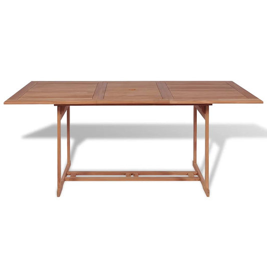 vidaXL Garden Table 180x90x75 cm Solid Teak Wood 2