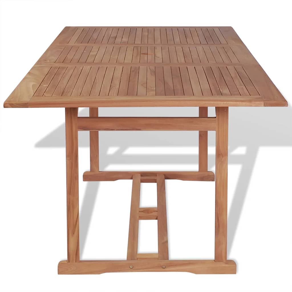 vidaXL Garden Table 180x90x75 cm Solid Teak Wood 3