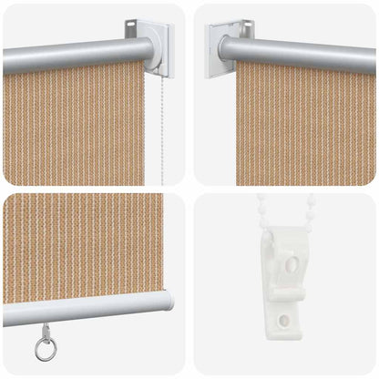 Outdoor Roller Blind 65(W)x140(H) Beige 200 cm