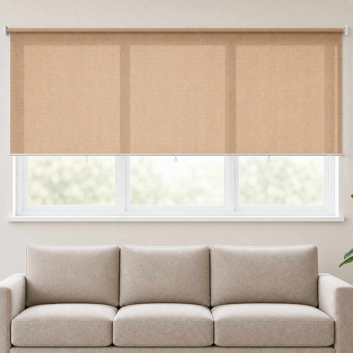 Outdoor Roller Blind 65(W)x140(H) Beige 240 cm