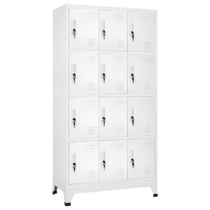 vidaXL Locker Cabinet with 12 Compartments 90x45x180 cm 1
