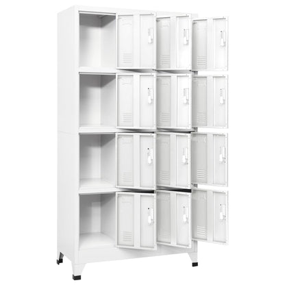 vidaXL Locker Cabinet with 12 Compartments 90x45x180 cm 3