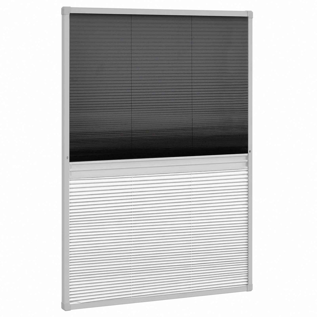 Plisse Insect Screen for Windows Aluminium with Shade White 120 cm