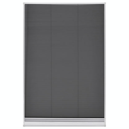 Plisse Insect Screen for Windows Aluminium with Shade White 120 cm