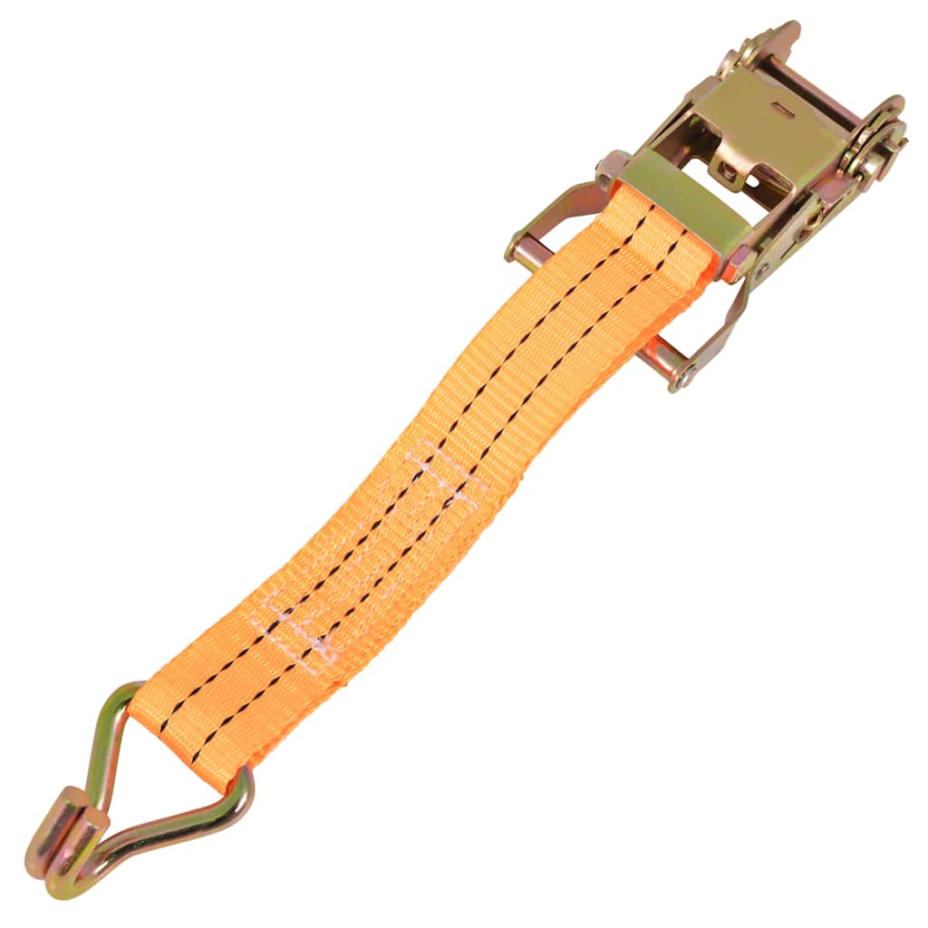 Ratchet Tie Down Straps 2 Tonnes Orange 6 m x 38 mm 4