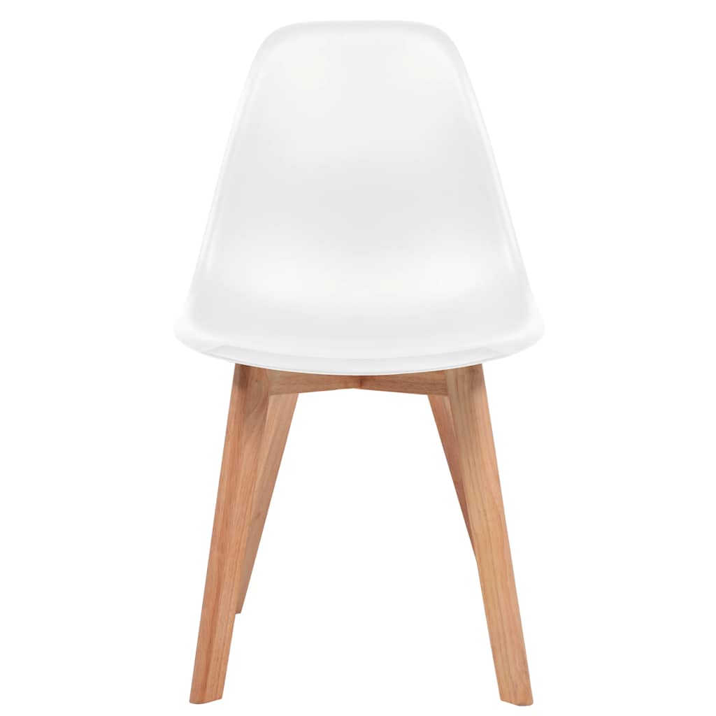 vidaXL Dining Chairs 6 pcs White Plastic 2