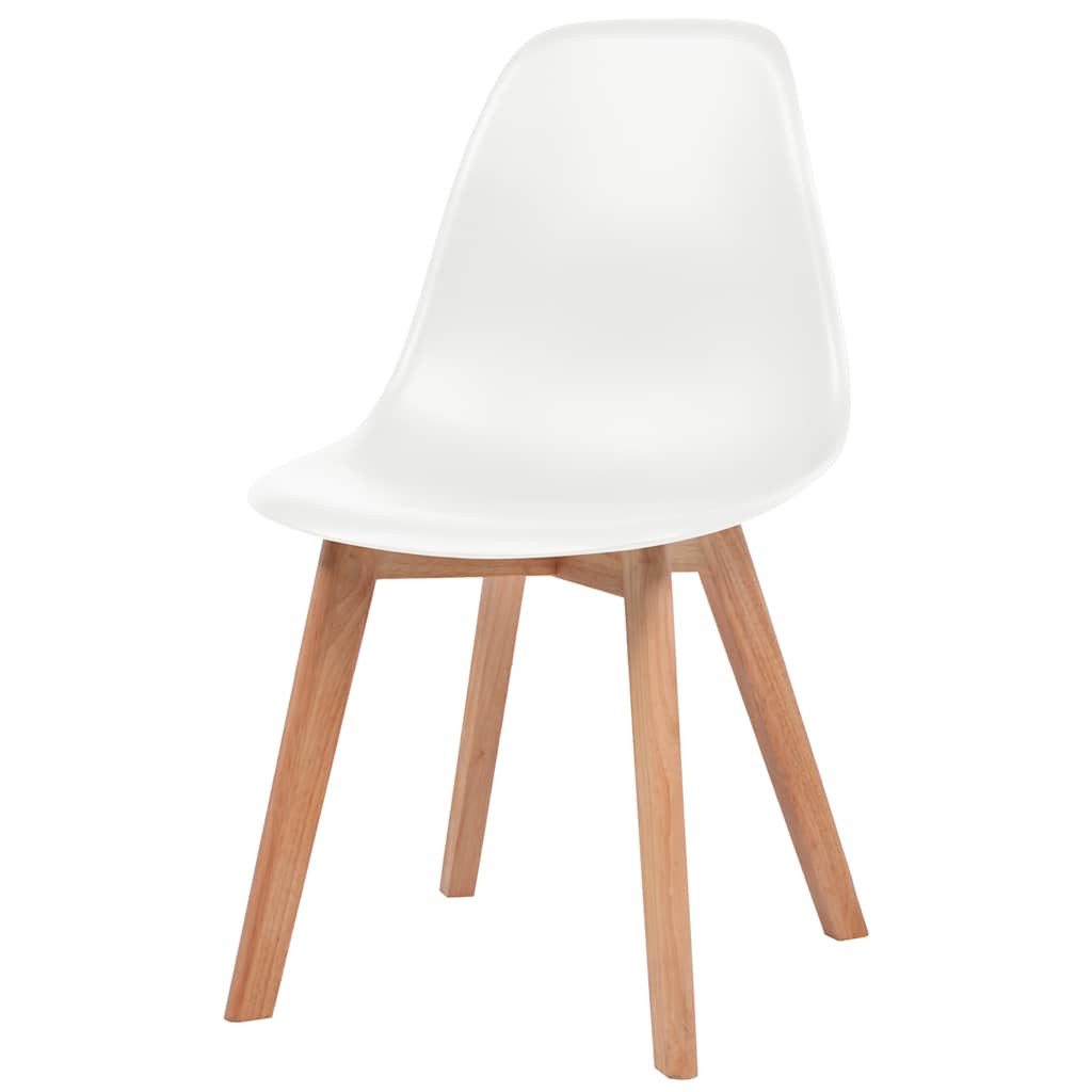 vidaXL Dining Chairs 6 pcs White Plastic 3
