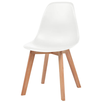 vidaXL Dining Chairs 6 pcs White Plastic 3