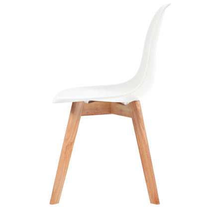 vidaXL Dining Chairs 6 pcs White Plastic 4