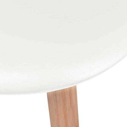 vidaXL Dining Chairs 6 pcs White Plastic 5