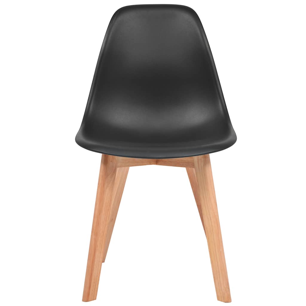 vidaXL Dining Chairs 6 pcs Black Plastic 2