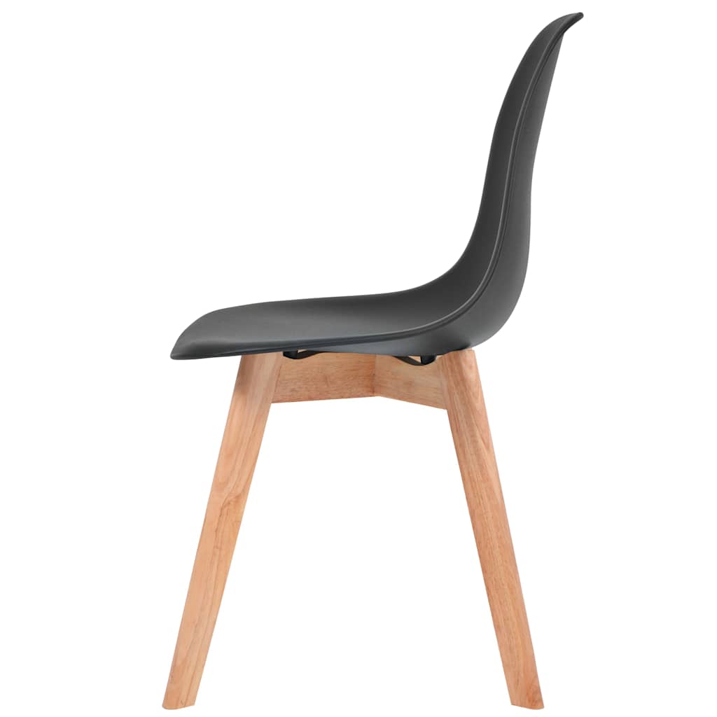 vidaXL Dining Chairs 6 pcs Black Plastic 4