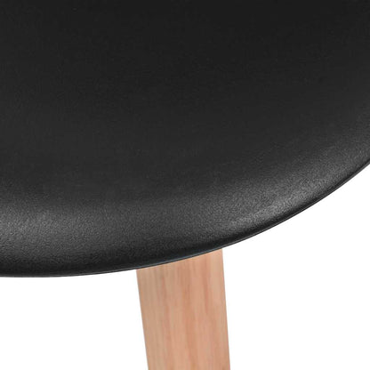 vidaXL Dining Chairs 6 pcs Black Plastic 5