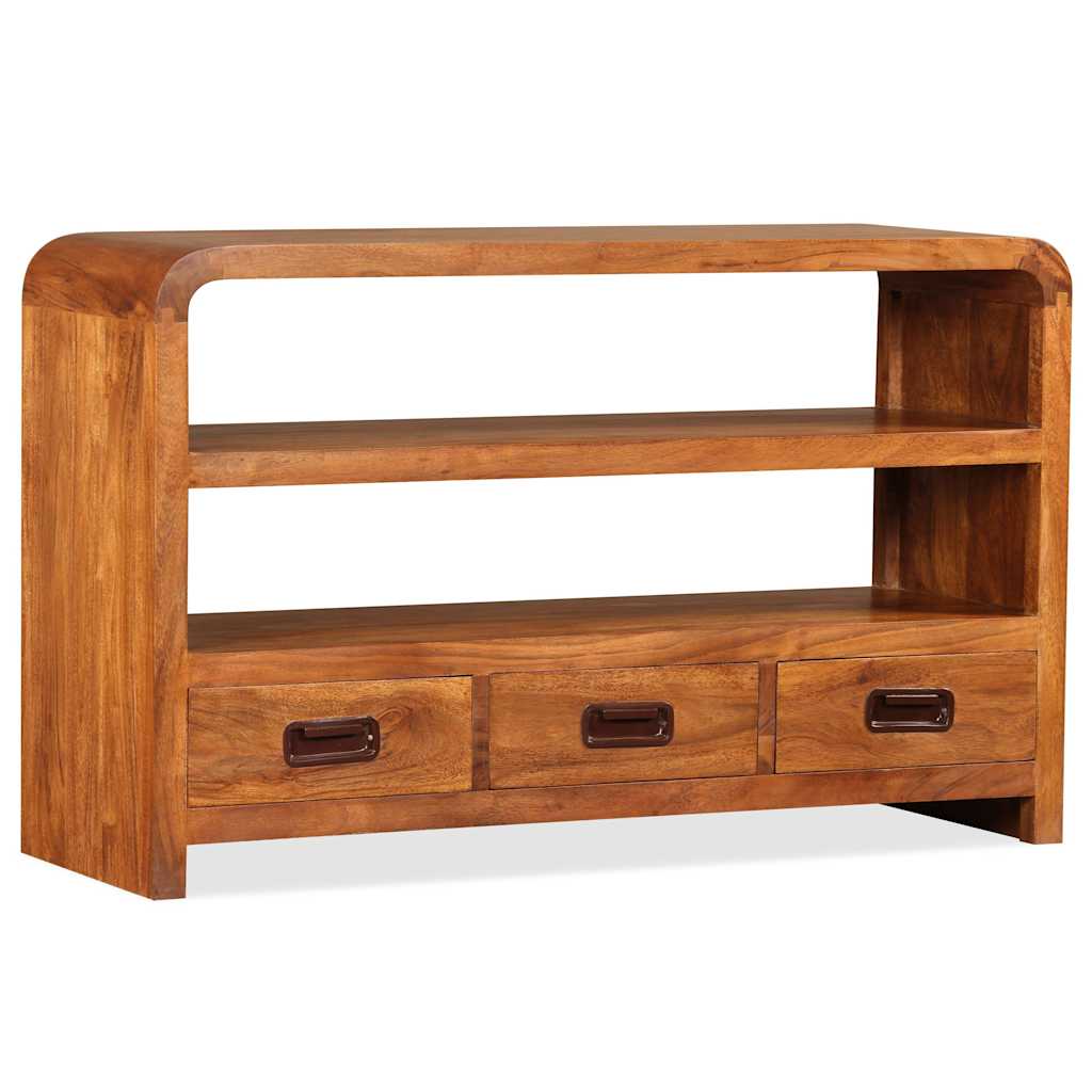 244681 vidaXL TV Cabinet Solid Wood Acacia 90x30x55 cm 1