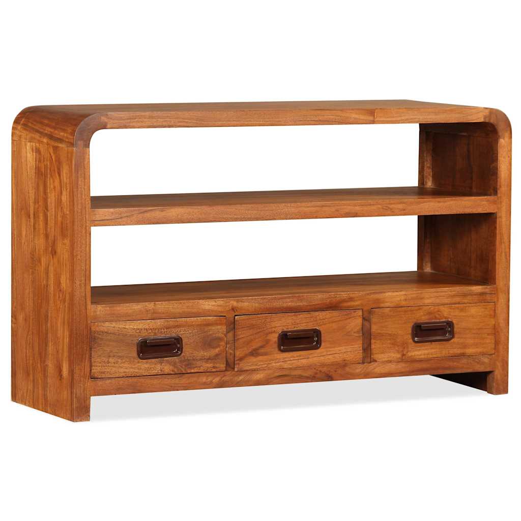 244681 vidaXL TV Cabinet Solid Wood Acacia 90x30x55 cm 4