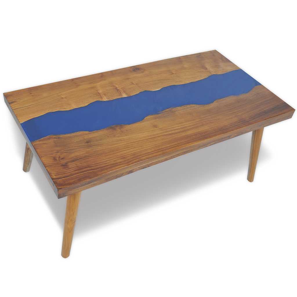 vidaXL Coffee Table Teak Resin 100x50x40 cm 2