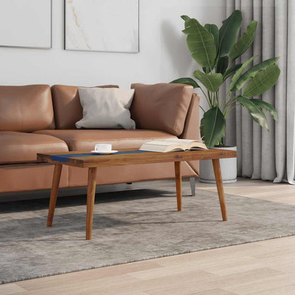 vidaXL Coffee Table Teak Resin 100x50x40 cm 1