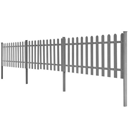 Picket Fence with Posts 3 pcs WPC 600 cm 60 cm