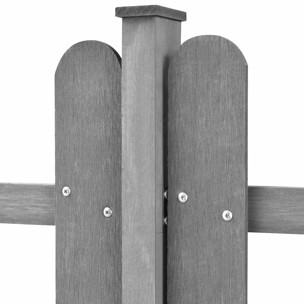 Picket Fence with Posts 3 pcs WPC 600 cm 60 cm