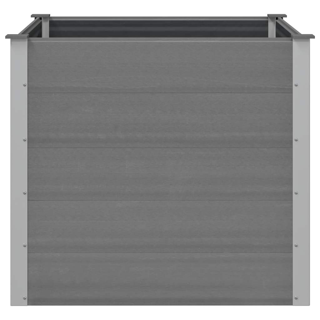 43606 vidaXL Garden Raised Bed WPC 100x100x91 cm Grey 3