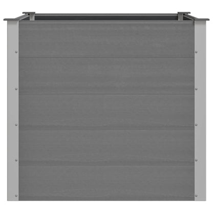 43606 vidaXL Garden Raised Bed WPC 100x100x91 cm Grey 4