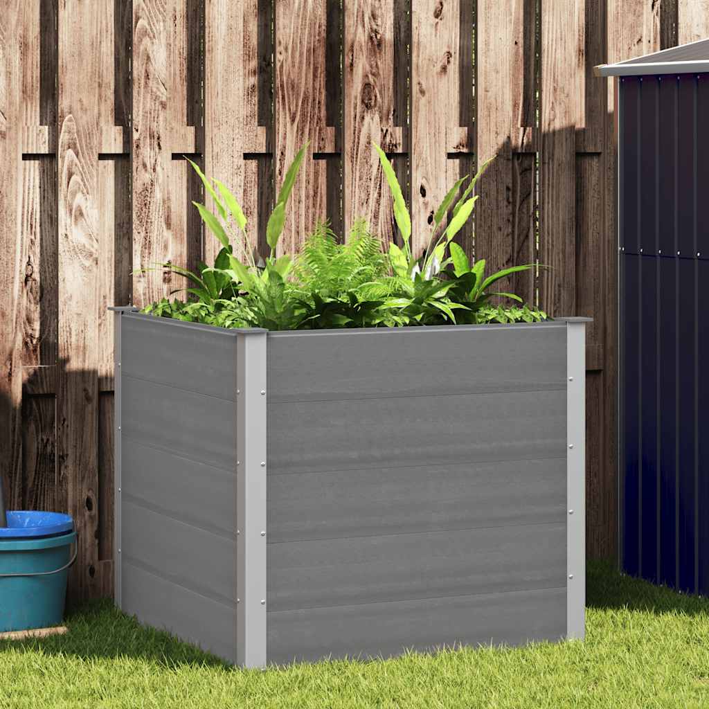 43606 vidaXL Garden Raised Bed WPC 100x100x91 cm Grey 1