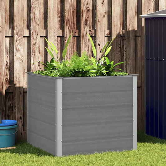 Garden Raised Bed WPC Grey Depth 100 cm 100 cm 91 cm
