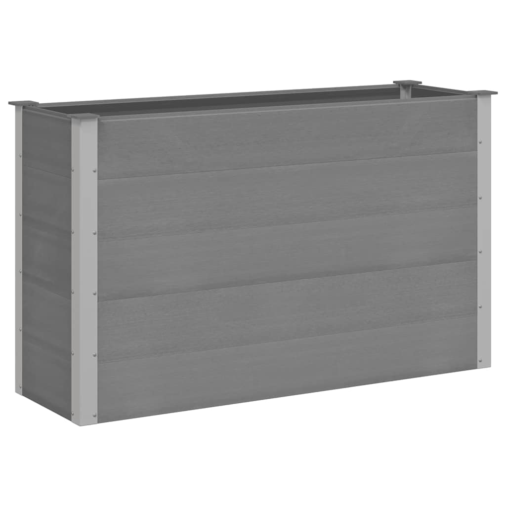 43608 vidaXL Garden Raised Bed WPC 150x50x91 cm Grey 2
