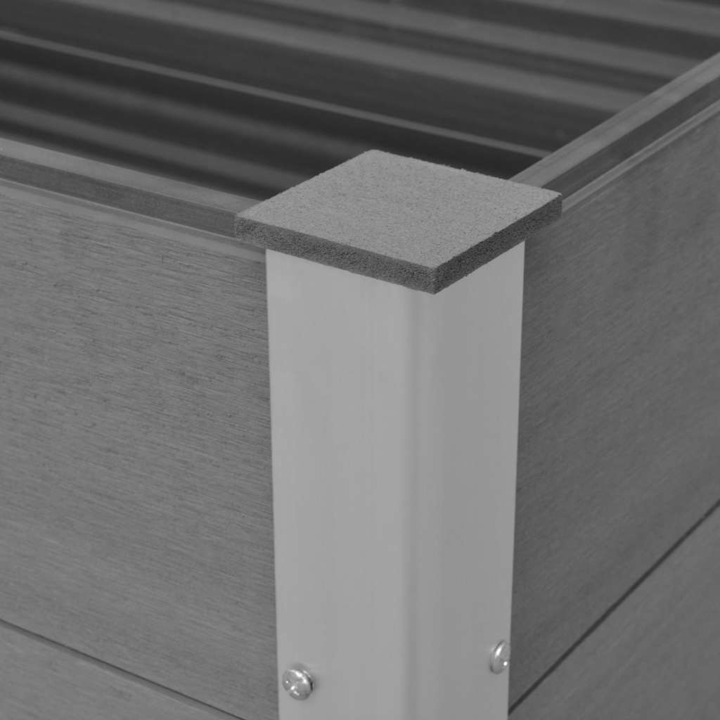 43608 vidaXL Garden Raised Bed WPC 150x50x91 cm Grey 5
