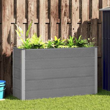 43608 vidaXL Garden Raised Bed WPC 150x50x91 cm Grey 1