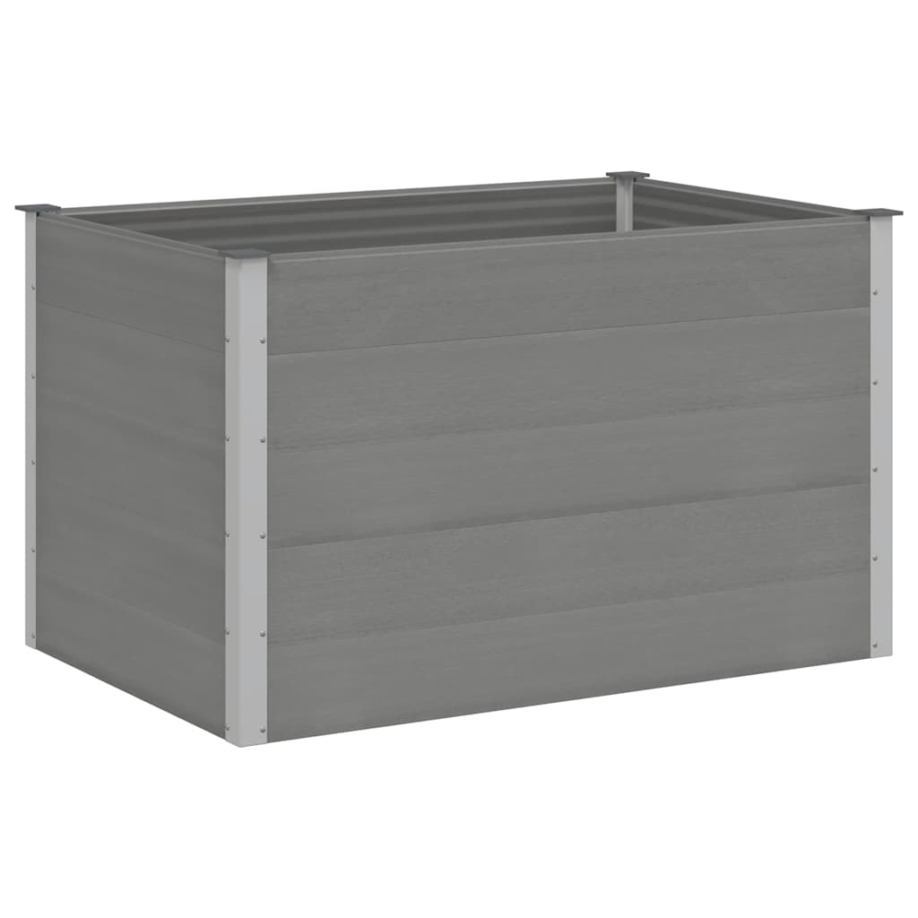 43610 vidaXL Garden Raised Bed WPC 150x100x91 cm Grey 2