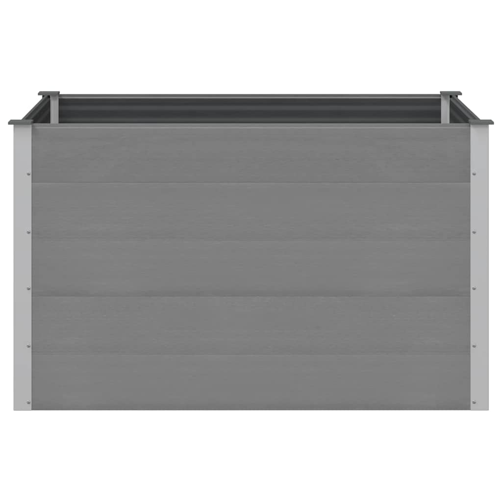 43610 vidaXL Garden Raised Bed WPC 150x100x91 cm Grey 3