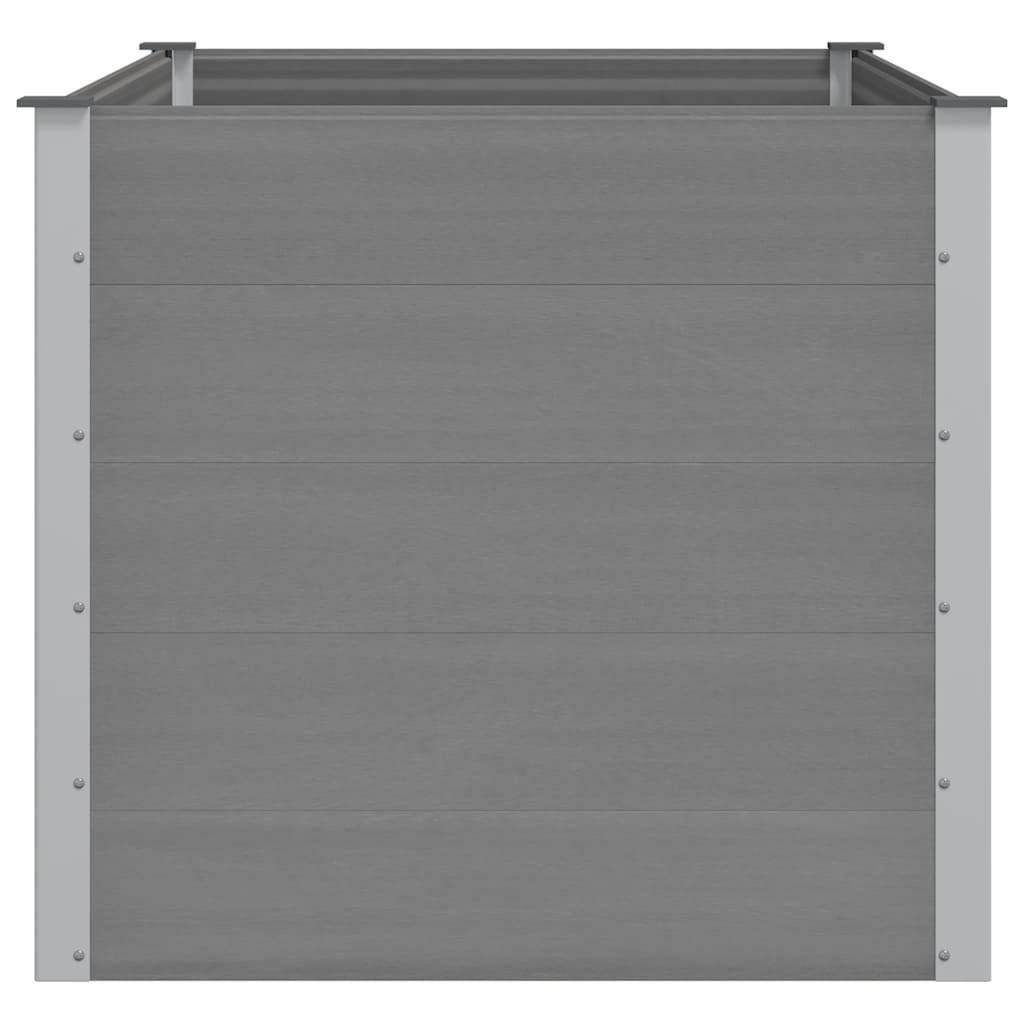 43610 vidaXL Garden Raised Bed WPC 150x100x91 cm Grey 4