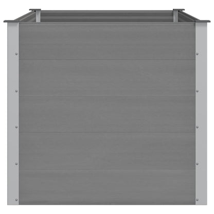 43610 vidaXL Garden Raised Bed WPC 150x100x91 cm Grey 4