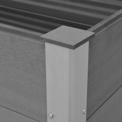 43610 vidaXL Garden Raised Bed WPC 150x100x91 cm Grey 5