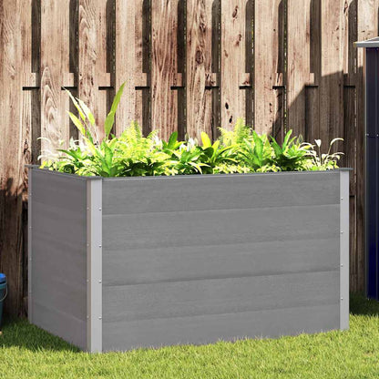 43610 vidaXL Garden Raised Bed WPC 150x100x91 cm Grey 1