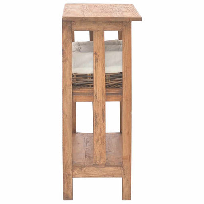 vidaXL Console Table | Brown | Solid mahogany wood, rattan | Medium 3