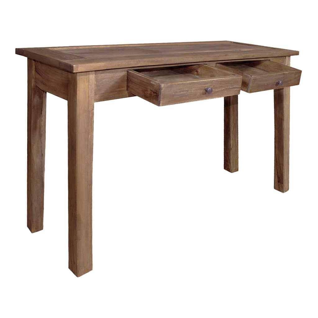 vidaXL Console Table Solid Mahogany Wood 123x42x75 cm 2