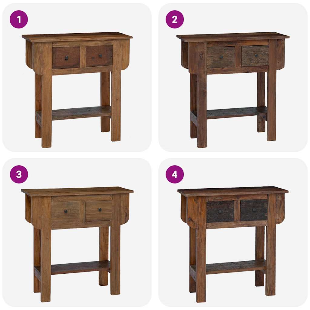 244509 vidaXL Console Table Mixed Recycled Wood 80x35x80 cm 4