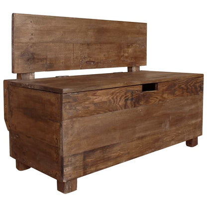 vidaXL Bench | Warm Brown | Solid Mahogany Wood | 86x40x60 cm | Entryway Bench 2