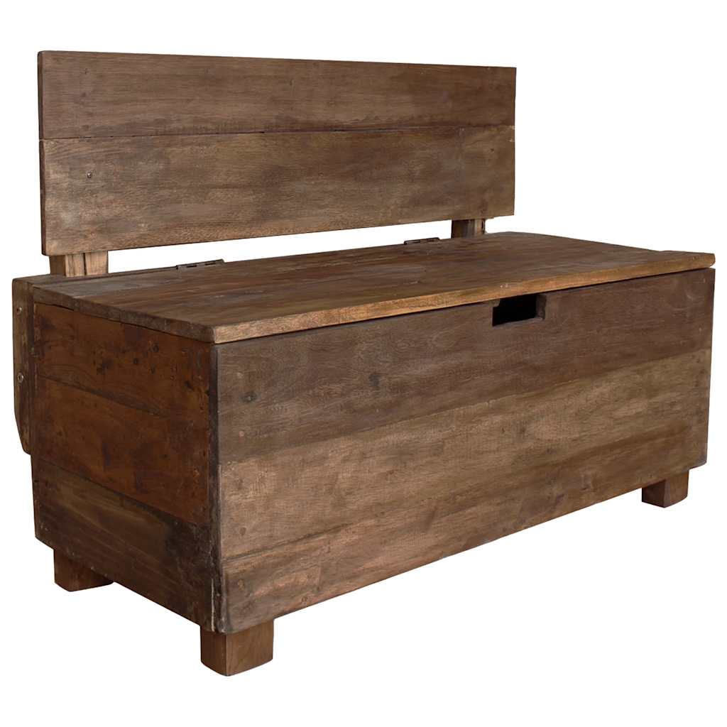 vidaXL Bench | Warm Brown | Solid Mahogany Wood | 86x40x60 cm | Entryway Bench 5