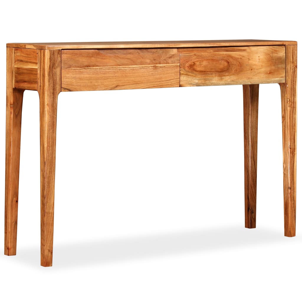 244957 vidaXL Console Table Solid Wood 118x30x80 cm 1