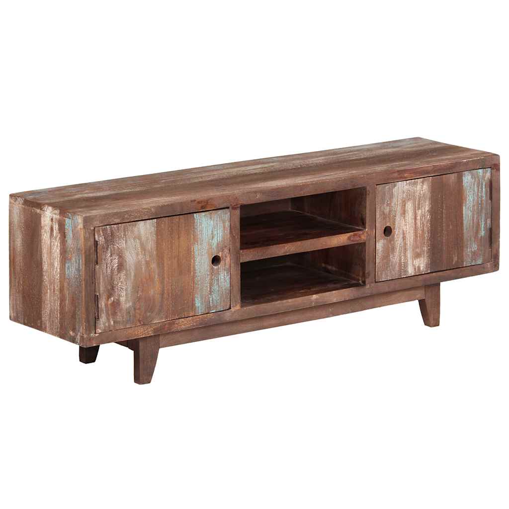244960 vidaXL TV Cabinet Solid Acacia Wood Vintage 118x30x40 cm 6