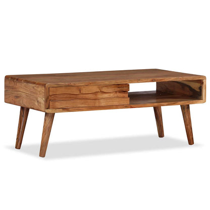 244974 vidaXL Coffee Table Solid Wood with Carved Drawer 100x50x40 cm 6