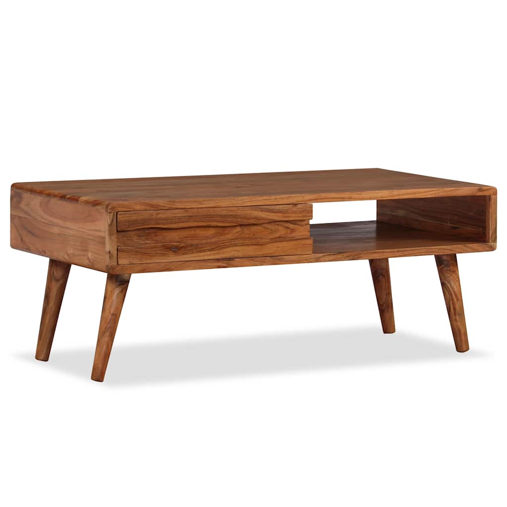 244974 vidaXL Coffee Table Solid Wood with Carved Drawer 100x50x40 cm 5